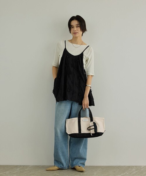 ADAM ET ROPE'（アダムエロペ）の「【J'aDoRe・一部店舗限定】【OLDMAN'S TAILOR】COLOR COMBINATION TOTE BAG（トートバッグ・レディース・キナリ・F）」の17枚目の写真