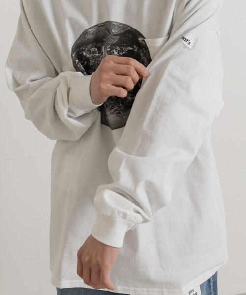 THE GOODLAND MARKET（ザグッドランドマーケット）の「That’s　RE the Long Tee (Earth)（Tシャツ/カットソー・メンズ・BK/WH・M/L/XL）」の6枚目の写真