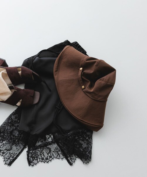 RODE SKO（ロデスコ）の「洗える畳める撥水日よけハット（ハット・レディース・BLACK/BROWN・Free）」の15枚目の写真