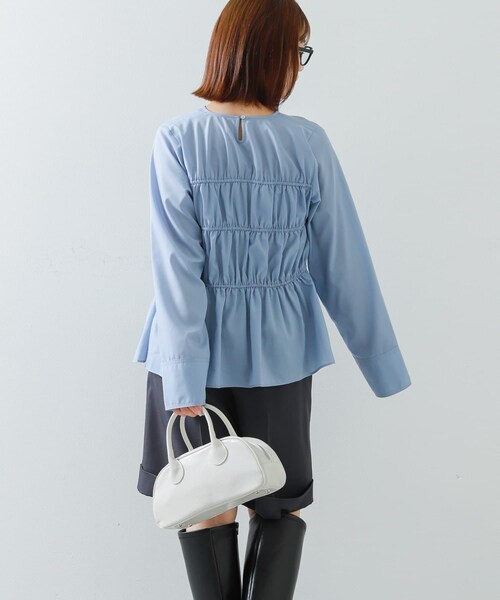 SENSE OF PLACE by URBAN RESEARCH(センスオブプレイスバイアーバンリサーチ)の「ラウンドスクエアボストンバッグ(ボストンバッグ・レディース・IVORY/BLACK/RED・one)」の11枚目の写真