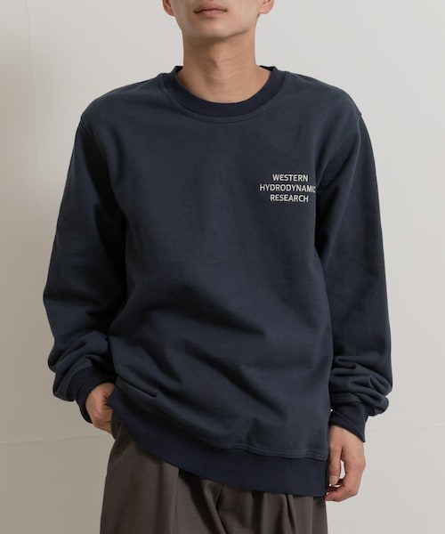 THE GOODLAND MARKET（ザグッドランドマーケット）の「Western Hydrodynamic Research　WORKER SWEAT CREW（スウェット・メンズ・15IVORY/40NAVY/01BLACK・M/XL）」の3枚目の写真