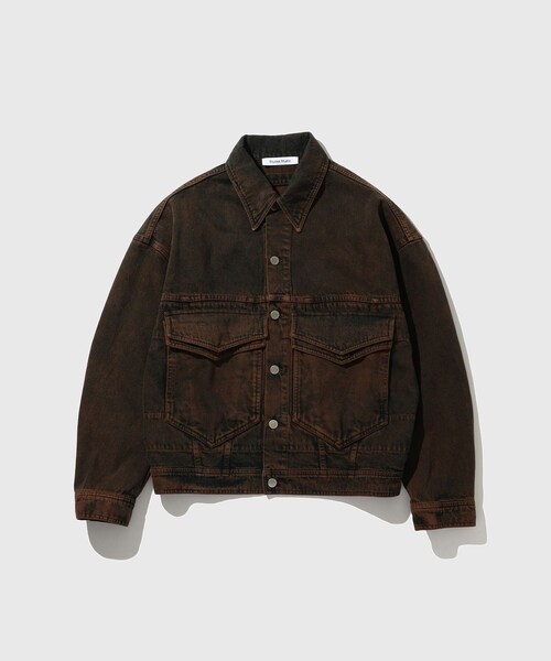 ADAM ET ROPE'（アダムエロペ）の「【Etudes Studio/エチュードストゥディオ】LOOSE DENIM JACKET（デニムジャケット・メンズ・ダークブラウン・46/48）」の2枚目の写真