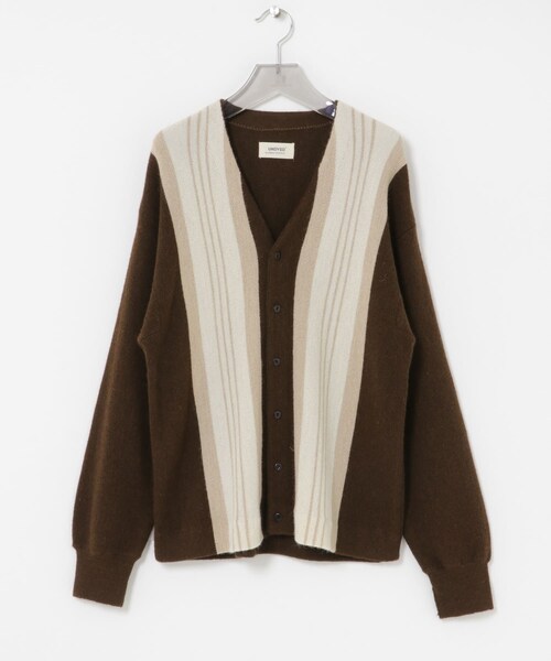 URBAN RESEARCH（アーバンリサーチ）の「UNDYED ALPACA STRIPE CARDIGAN（カーディガン/ボレロ・メンズ・BLACK/BROWN・3/4）」の12枚目の写真