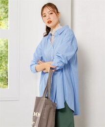 nissen | 大きいサイズゆるシルエットストライプシャツ(シャツ/ブラウス)