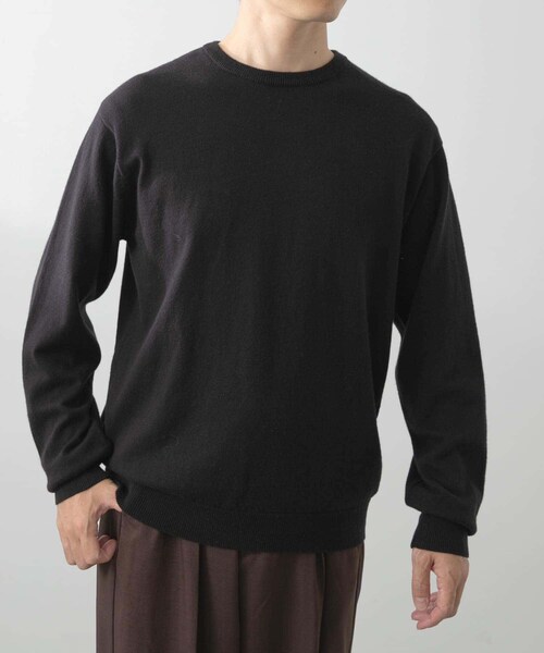 ITEMS URBANRESEARCH（アイテムズ アーバンリサーチ）の「カシミヤ×コットンクルーネックセーター（ニット/セーター・メンズ・GRY/BRD/MOC/BLK・M/L）」の13枚目の写真