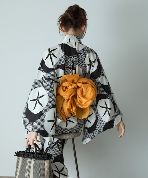 SENSE OF PLACE by URBAN RESEARCH（センスオブプレイスバイアーバンリサーチ）の「浴衣3点セットワンピ(変織紅梅)（その他・レディース・葡萄/朝顔A/朝顔B/向日葵・one/One）」の6枚目の写真