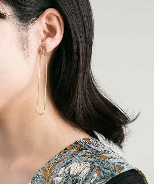 KBF（ケイビーエフ）の「ロングオーバルチェーンイヤリング（イヤリング・レディース・GOLD/SILVER・one）」の7枚目の写真