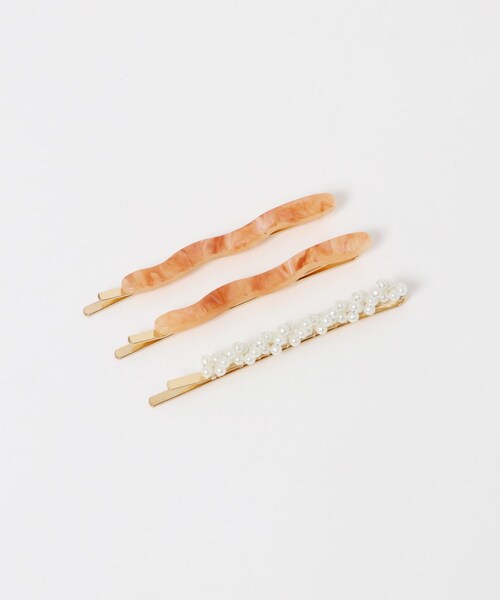 URBAN RESEARCH Sonny Label（アーバンリサーチサニーレーベル）の「ウェーブ/パールヘアピンセット（その他ヘアアクセサリー・レディース・グレー/ベージュ・one）」の6枚目の写真