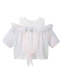 QUNTSTYLE | シャツドッキングＴシャツ（女の子）(Tシャツ/カットソー)