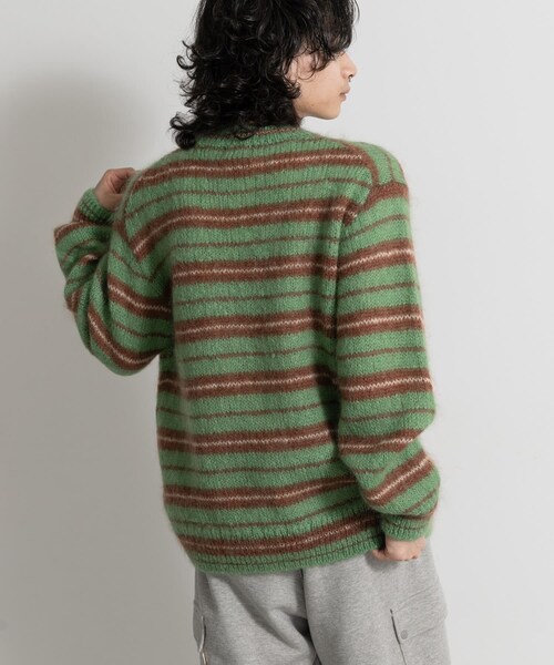 THE GOODLAND MARKET（ザグッドランドマーケット）の「米富繊維　MOHAIR WOOL BORDER P/O（ニット/セーター・レディース・IVORY/GRAY/GREEN・1/3）」の17枚目の写真