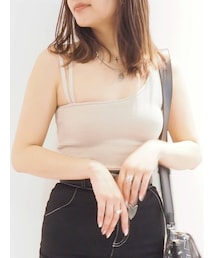 EVRIS | アシメストラップニットビスチェ(Tシャツ/カットソー)