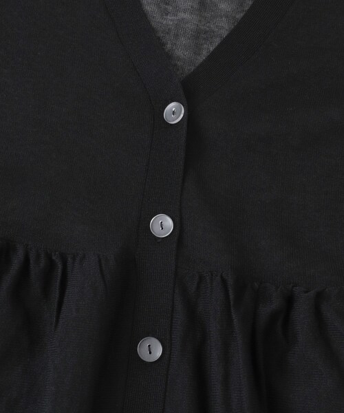 URBAN RESEARCH Sonny Label（アーバンリサーチサニーレーベル）の「シアーペプラムニットカーディガン（カーディガン/ボレロ・レディース・ライトグレー/バター/ブラック・FREE）」の13枚目の写真