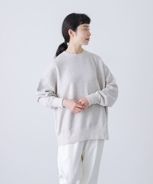 かぐれ（カグレ）の「『2サイズ展開』コットンリヨセルスウェットプルオーバー（スウェット・レディース・L/GRAY/GRAY/NAVY・0/1）」の8枚目の写真