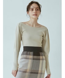 LAGUNAMOON | スノーホワイトスリーブニットプルオーバー(ニット/セーター)