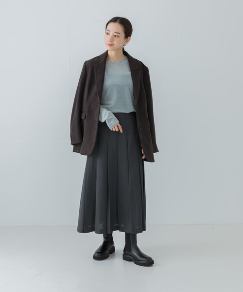 URBAN RESEARCH(アーバンリサーチ)の「トリコットコーデュロイジャケット(テーラードジャケット・レディース・BROWN/OFF WHITE・FREE)」の21枚目の写真