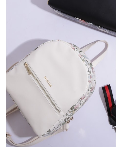 【MURUA】ヴィンテージローズ柄ミニリュック