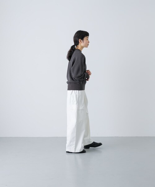 かぐれ（カグレ）の「コットンリヨセルショートプルオーバー（Tシャツ/カットソー・レディース・L/GRAY/NAVY/CHARCOAL・Free）」の9枚目の写真