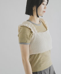 THE GOODLAND MARKET | cwtch　LACE BUSTIER(ニット/セーター)