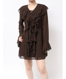 MERCURYDUO | ラッフルフリルミニワンピース(ワンピース)