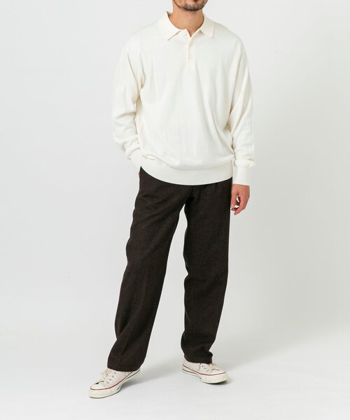 URBAN RESEARCH ROSSO（アーバンリサーチロッソ）の「コットンカシミヤニットポロシャツ（ニット/セーター・メンズ・GRAY/BLACK/IVORY/GREIGE・M/L）」の15枚目の写真