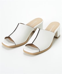 nissen | 【ゆったり幅広】センターシームミュールサンダル（低反発中敷）（ワイズ４Ｅ）(サンダル)