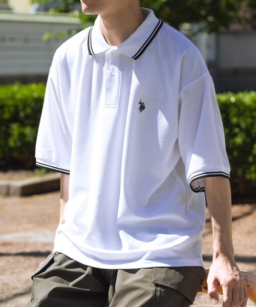 ITEMS URBANRESEARCH（アイテムズ アーバンリサーチ）の「U.S. POLO ASSN　カノコポロシャツ（ポロシャツ・メンズ・WHITE/BLACK/BLUE・M/L）」の10枚目の写真