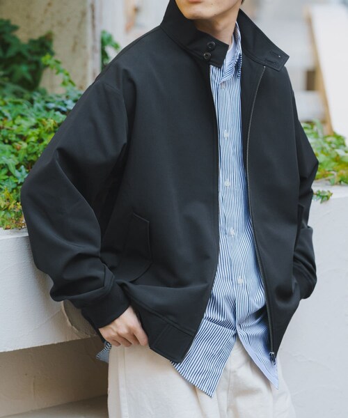 ITEMS URBANRESEARCH（アイテムズ アーバンリサーチ）の「TRストレッチ ハリントンジャケット（ブルゾン・メンズ・BLK/GRY/BEG・M/L）」の4枚目の写真