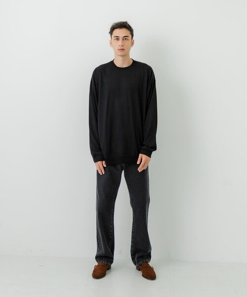 URBAN RESEARCH(アーバンリサーチ)の「new basic WASHABLE MERINO WOOL CREW-NECK(ニット/セーター・メンズ・BLACK/CHARCOAL/BROWN・M/L/XL)」の11枚目の写真