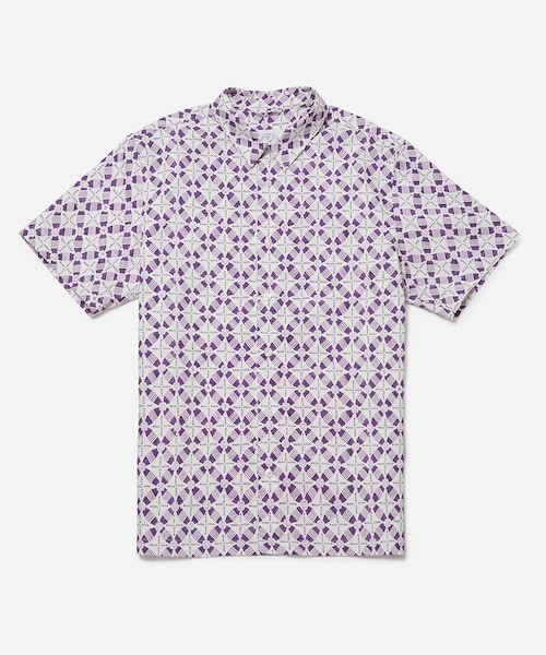 Saturdays NYC(サタデーズ ニューヨークシティ )の「Bruce Block Print Ss Shirt(シャツ/ブラウス・メンズ・ブラック/ホワイト/オリーブ/ネイビー/サックス・L/M/S/XL/XS)」の1枚目の写真