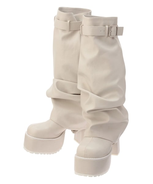 EVRIS（エヴリス）の「2WAYサボ&カバーブーツ（ブーツ・レディース・ホワイト/ブラック・S/M/L）」の6枚目の写真