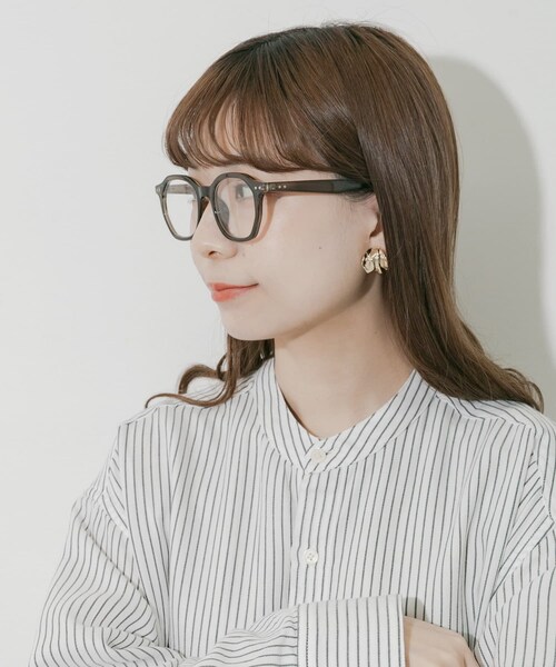 SMELLY（スメリー）の「オクタゴンフレームダテメガネ（メガネ・レディース・BLK/DEMI/OLV・-）」の21枚目の写真