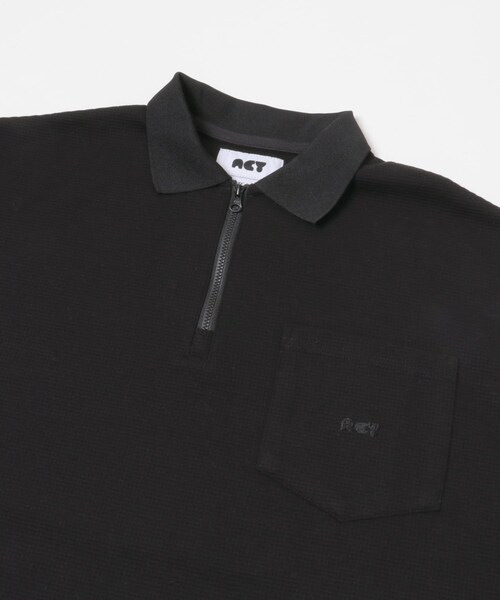 URBAN RESEARCH（アーバンリサーチ）の「Acy　ZIP THERMAL PULLOVER（Tシャツ/カットソー・メンズ・BLACK/L.GREEN・L/XL）」の6枚目の写真