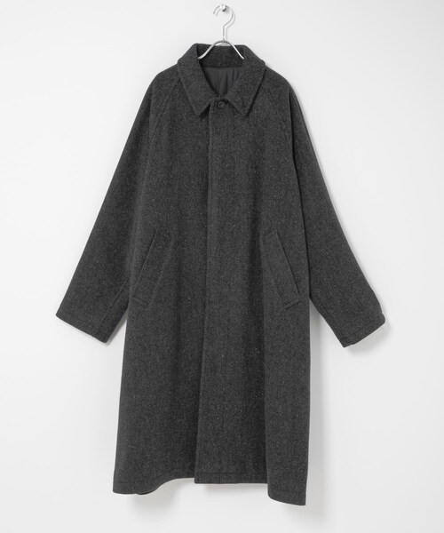 Unlikely　Balmacaan Coat Nep Tweed