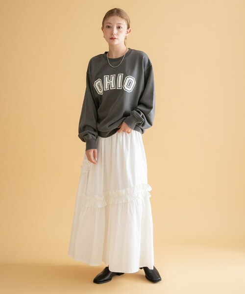 URBAN RESEARCH Sonny Label（アーバンリサーチサニーレーベル）の「GEM SPORTSWEAR　クルーネックロゴスウェット（スウェット・レディース・スミクロ/オートミール/ネイビー・M/L）」の9枚目の写真