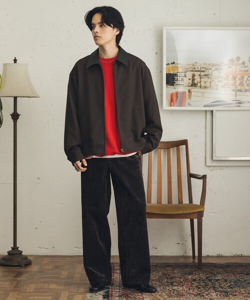 SENSE OF PLACE by URBAN RESEARCH（センスオブプレイスバイアーバンリサーチ）の「フロッキーワイドデニム（デニムパンツ・メンズ・BROWN/OLIVE・M/L）」の10枚目の写真
