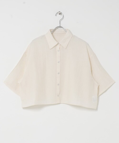 ITEMS URBANRESEARCH(アイテムズ アーバンリサーチ)の「ドットボタンハンソデシアーシャツ(シャツ/ブラウス・レディース・OFF/BLK/BRN/BLU・Free)」の11枚目の写真