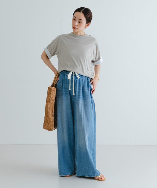 URBAN RESEARCH(アーバンリサーチ)の「リバーシブルTシャツ(Tシャツ/カットソー・レディース・RED×BEIGE/KHAKI×WHT/BLACK×OFF・FREE)」の21枚目の写真