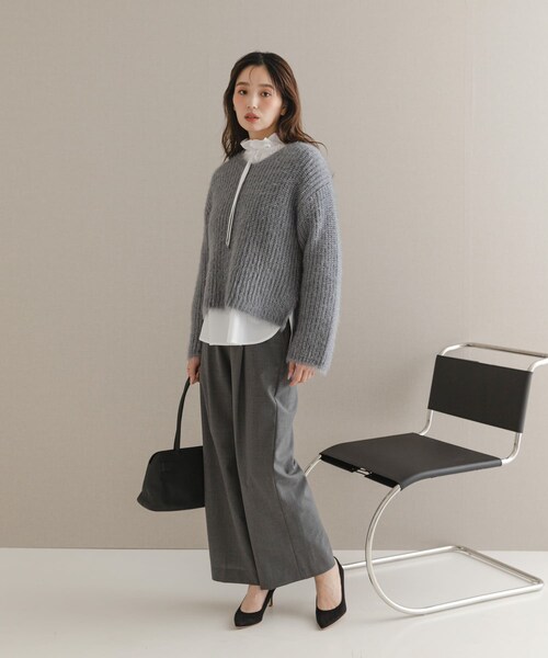 URBAN RESEARCH ROSSO（アーバンリサーチロッソ）の「シャギーVネックニット（ニット/セーター・レディース・WHITE/SAX/GRAY・Free）」の15枚目の写真