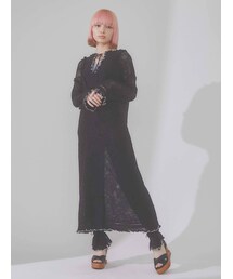 merry jenny | シアーニットカフタンドレス(ワンピース)