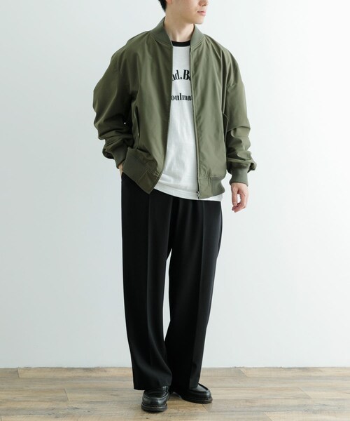 ITEMS URBANRESEARCH（アイテムズ アーバンリサーチ）の「『セットアップ対応』ウォッシャブル×クールタッチTRストレートパンツ（その他パンツ・メンズ・BLK/BEG/GRY/CHK・M/L）」の19枚目の写真