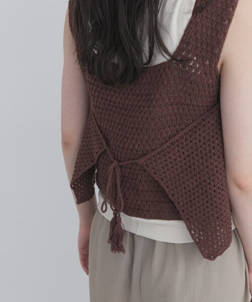 URBAN RESEARCH DOORS（アーバンリサーチドアーズ）の「『別注』AFLOAH×DOORS　KNIT TUNK TOP（タンクトップ・レディース・BLACK/BROWN・One）」の12枚目の写真