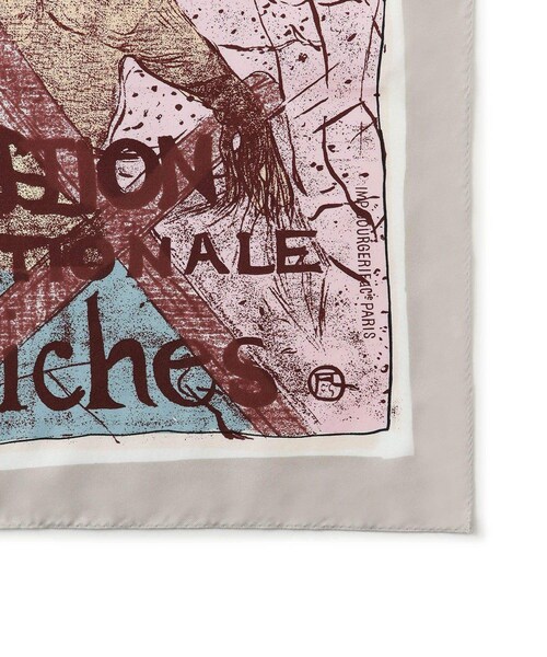 ROPE'（ロペ）の「ロートレックシルクスカーフ/Lサイズ（バンダナ/スカーフ・レディース・キナリ/ピンク/ライトグレー・F）」の13枚目の写真