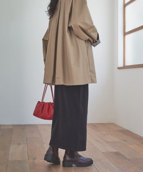 URBAN RESEARCH DOORS(アーバンリサーチドアーズ)の「『仁村紗和さん着用』『UR TECH 200日ニット』ストレートスカート(スカート・レディース・MOCHA/BLACK・M)」の6枚目の写真