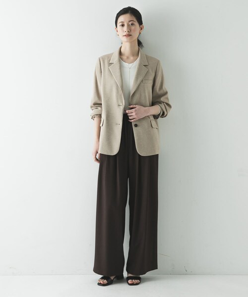 URBAN RESEARCH（アーバンリサーチ）の「リネンライクテーラードジャケット（テーラードジャケット・レディース・BEIGE/BLACK・36/38）」の17枚目の写真