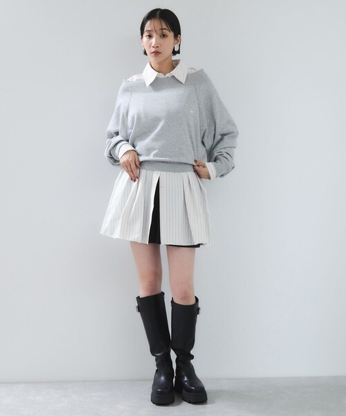 VIS（ビス）の「【POLO BCS】VIS別注ウエストタックフレアワンピース/WEB限定（ワンピース・レディース・ホワイト系/ベージュ/ブルー系・F）」の20枚目の写真