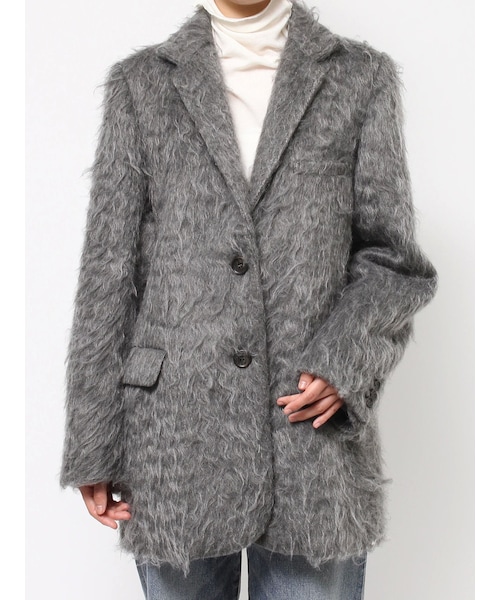 Ungrid（アングリッド）の「起毛ルーズジャケット（その他アウター・レディース・グレー/グリーン・S/M）」の3枚目の写真