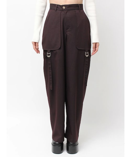 EMODA（エモダ）の「クロスベルトワイドパンツ（その他パンツ・レディース・ブラック/ブラウン・S/M）」の3枚目の写真