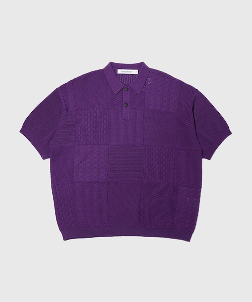 ADAM ET ROPE'(アダムエロペ)の「【SandWaterr/サンドウォーター】ORGANIZED POLO SS(ポロシャツ・メンズ・ブラック/パープル・1/2)」の4枚目の写真