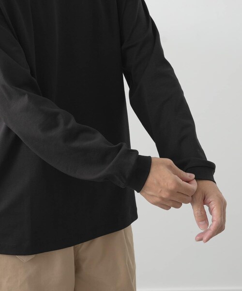 ITEMS URBANRESEARCH（アイテムズ アーバンリサーチ）の「Fine Cotton ハイネック カットソー（Tシャツ/カットソー・メンズ・WHT/BLK・M/L）」の19枚目の写真