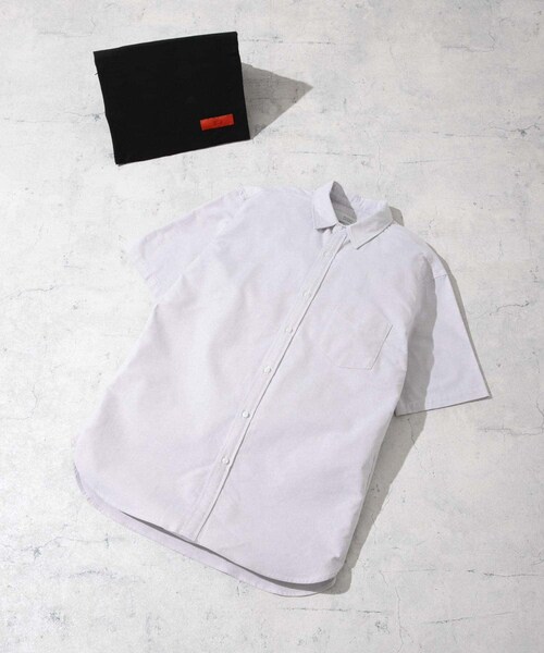 URBAN RESEARCH ROSSO（アーバンリサーチロッソ）の「『抗菌/消臭』『XXLサイズあり』ハイパフォーマンスオックス半袖シャツ（シャツ/ブラウス・メンズ・SAX/WHITE/GRAY/BLACK/INDIGO/SAX STRIPE/GRY STRIPE/NAVY CHECK/BLK CHECK/BLK WATCH/NAVY・S/M/L/XL/XXL）」の3枚目の写真